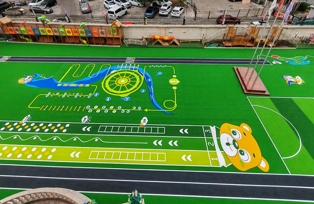 人造草实铺展示